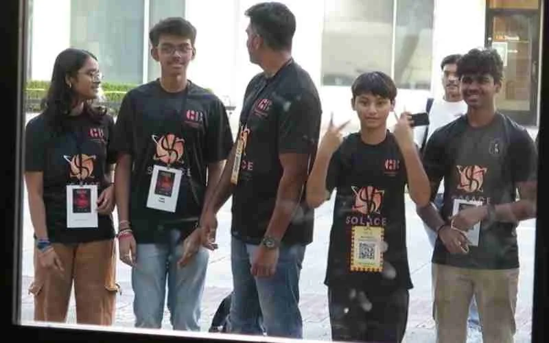 QFS mentors celebrating students winning the 2025 Mars Engineering Challenge