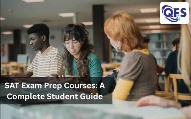 Students studying for SAT exam on laptops – SAT prep courses online