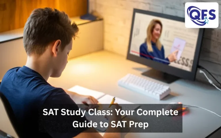 Students preparing through a SAT study class using digital practice tools