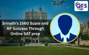 Student scoring 1560 after structured Online SAT prep at Quest for Success
