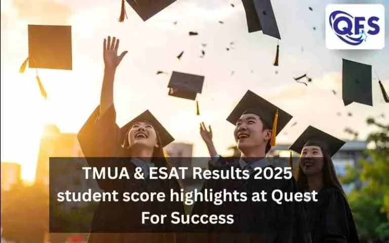 TMUA & ESAT Results 2025 student score highlights at Quest For Success
