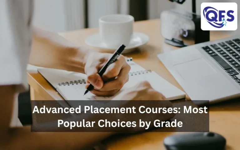 Students studying advanced placement courses in a classroom environment