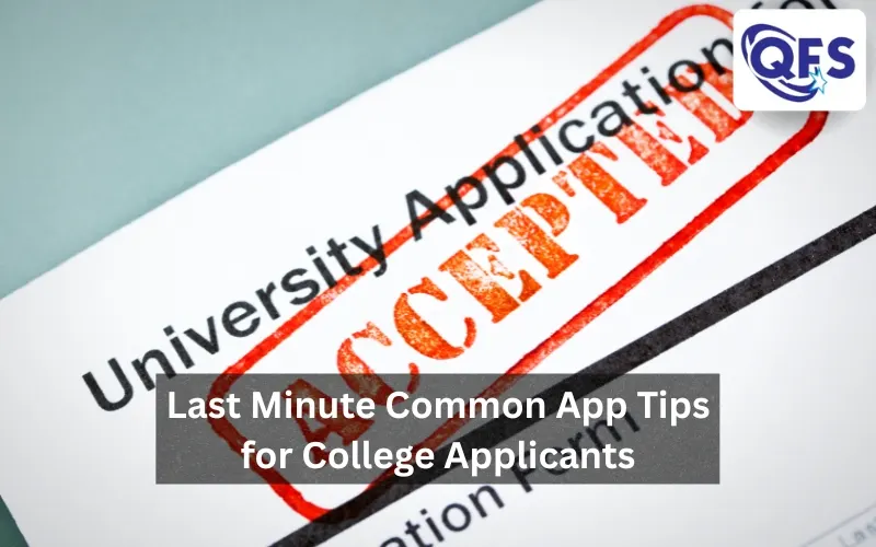 • Student reviewing college application checklist – Last Minute Common App Tips