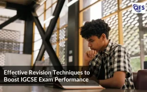 Students practising IGCSE revision techniques to improve exam performance at Quest for Success