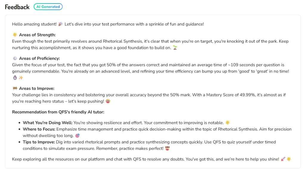 24/7 AI assistant for sat mock test series