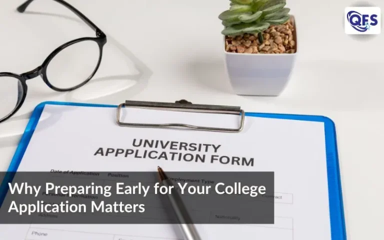 Student preparing a college application using the Common App with Quest For Success guidance