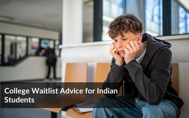 Indian high school student discussing college waitlist options with a Quest for Success admissions counselor