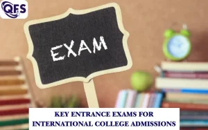 Students preparing for international entrance exams for college admissions