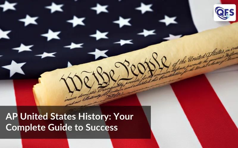 AP United States History student studying notes