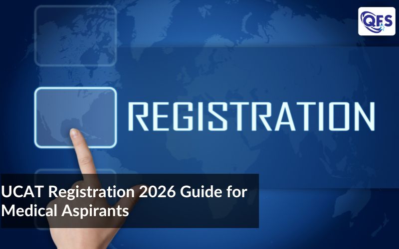 Student completing UCAT registration and taking computer-based UCAT exam at Pearson VUE test centre