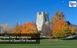 Virginia Tech Blacksburg campus highlighting Quest For Success student acceptance success