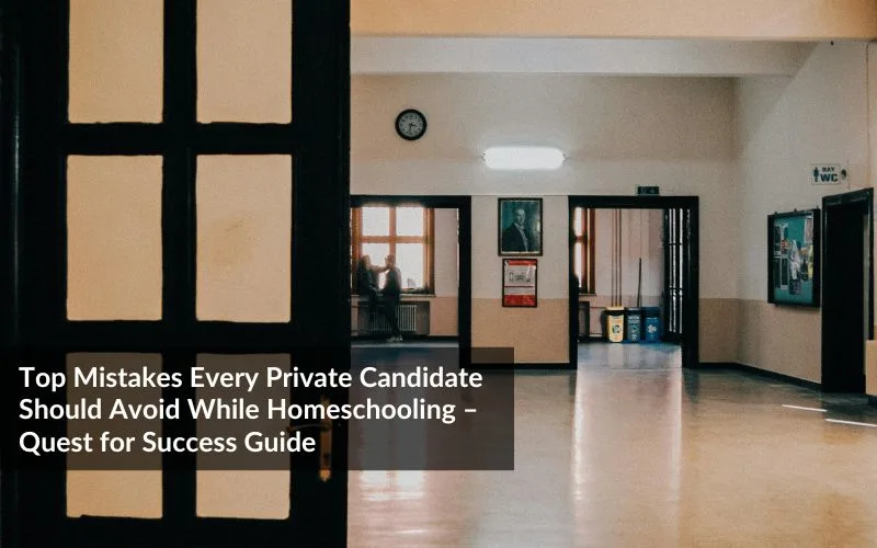 Private candidate studying at home preparing for exams