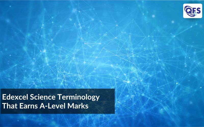 Students revising A-Level science terminology and keywords for Edexcel exams