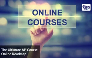 Student taking an AP course online with expert tutor at Quest for Success