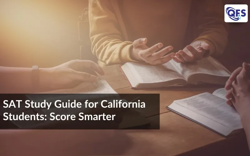 SAT study guide for California students with focused group study session