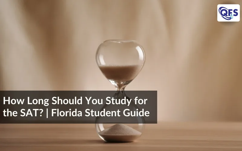 How long should you study for the SAT — hourglass representing SAT study time for Florida students