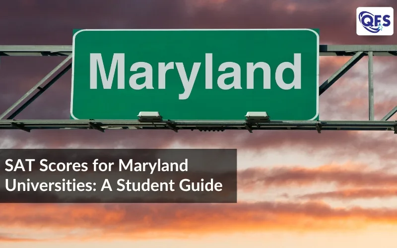 Maryland highway sign representing SAT scores for Maryland universities