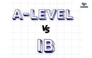 Graphic comparing A Level and IB qualifications